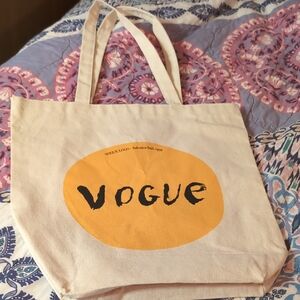 New VOGUE Natural Canvas Tote